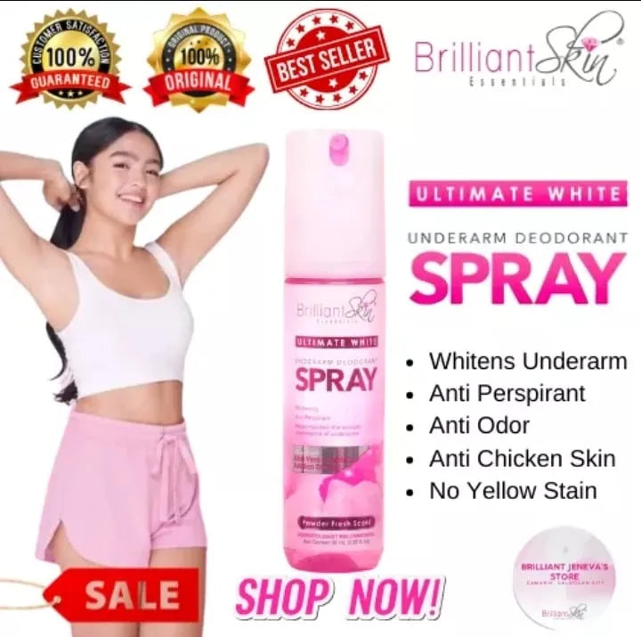 Brilliant Skin Ultimate White Underarm Deodorant Spray 60mL - andrea