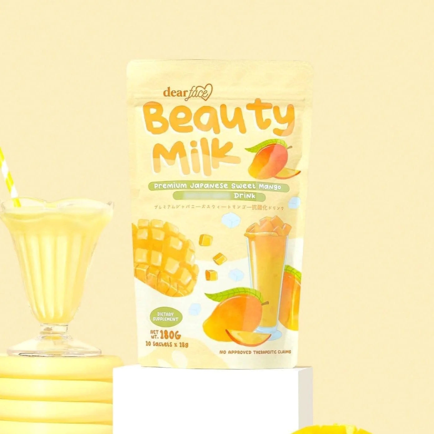 Dear Face Beauty Milk Sweet Mango Drink AU NZ feature