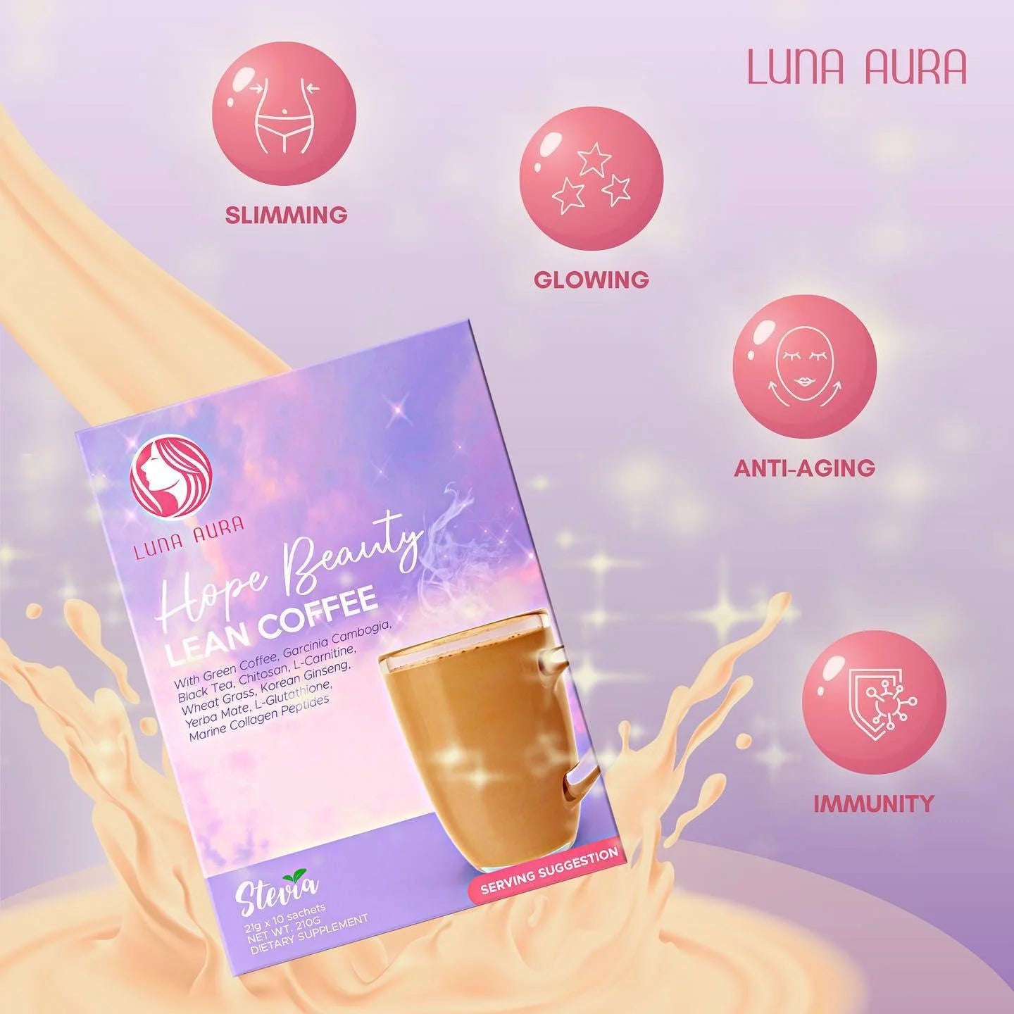 Luna Aura Hope Beauty Lean Coffee AU NZ Benefits