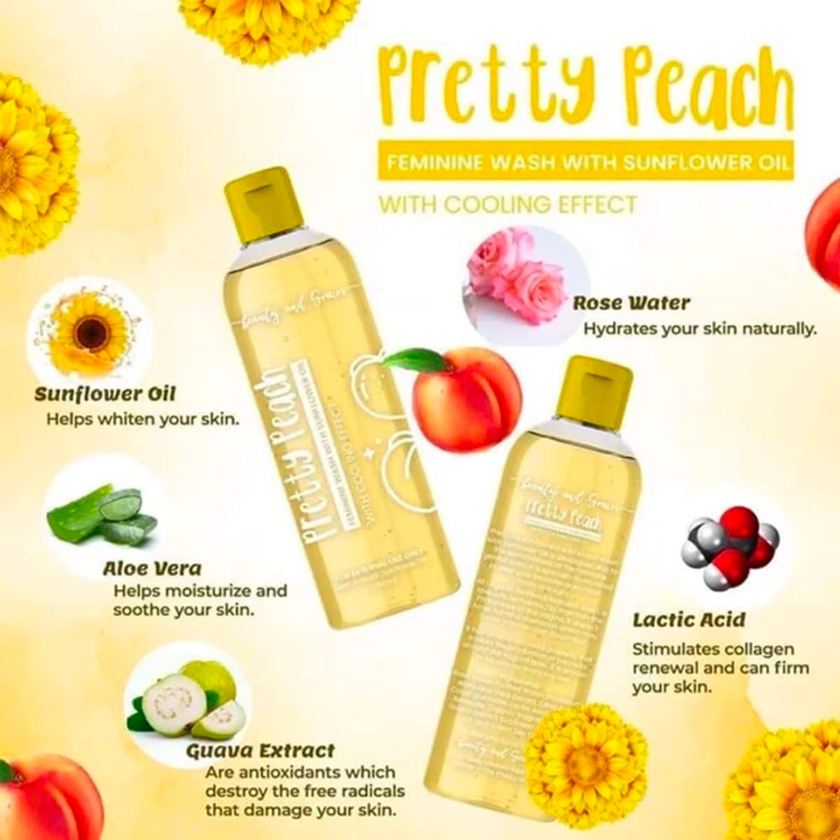Beauty and Graces Pretty Peach Feminine Wash | Filipino Bath & Body Products NZ AU - benefits