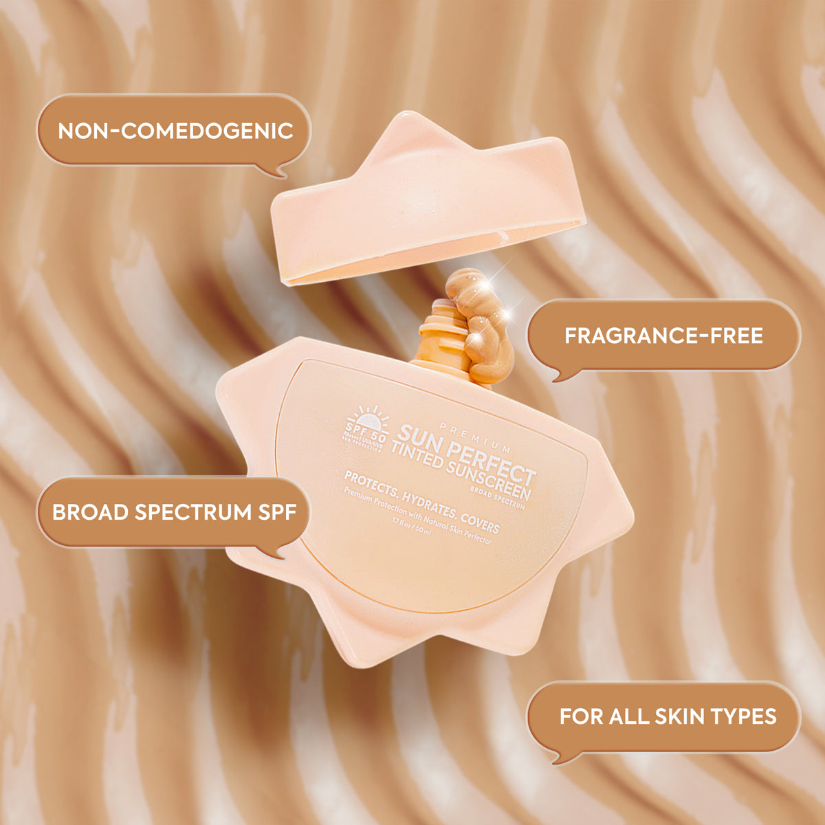 Beauty&U Hikari Premium Sun Perfect Tinted Sunscreen SPF 50 - features and benefits
