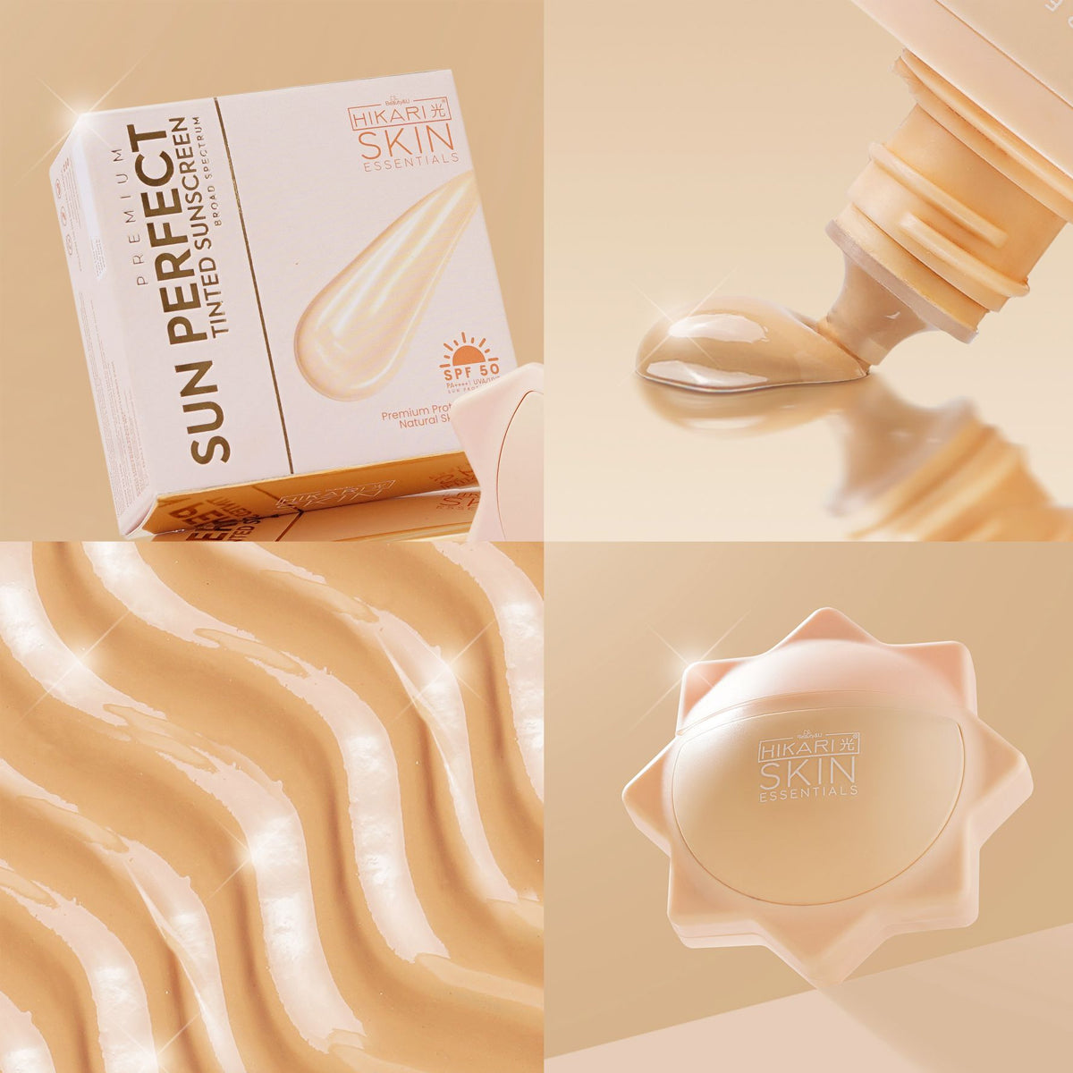 Beauty&U Hikari Premium Sun Perfect Tinted Sunscreen SPF 50 photos