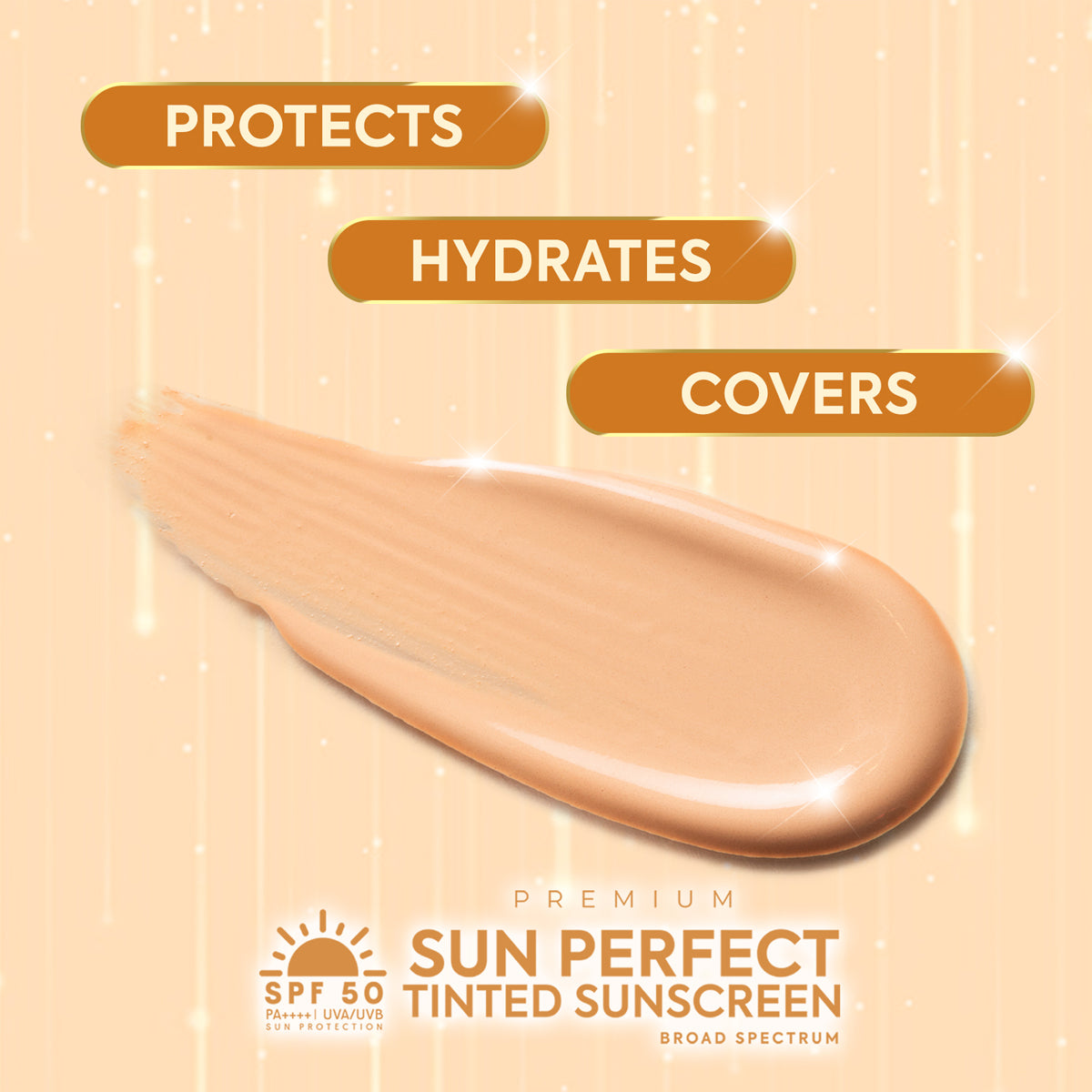 Beauty&U Hikari Premium Sun Perfect Tinted Sunscreen SPF 50 - key features