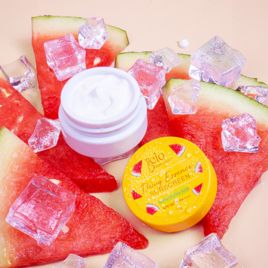 Belo Dewy Essence Sunscreen Watermelon Kiss SPF50 PA++++ - Bini Beauty NZ AU