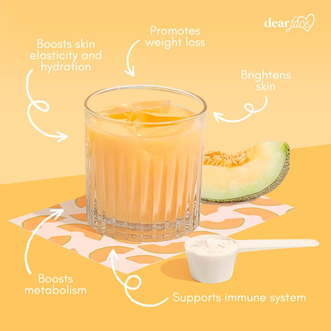 Dear Face Beauty Milk Melon Collagen Drink 500g | Bini Beauty NZ AU