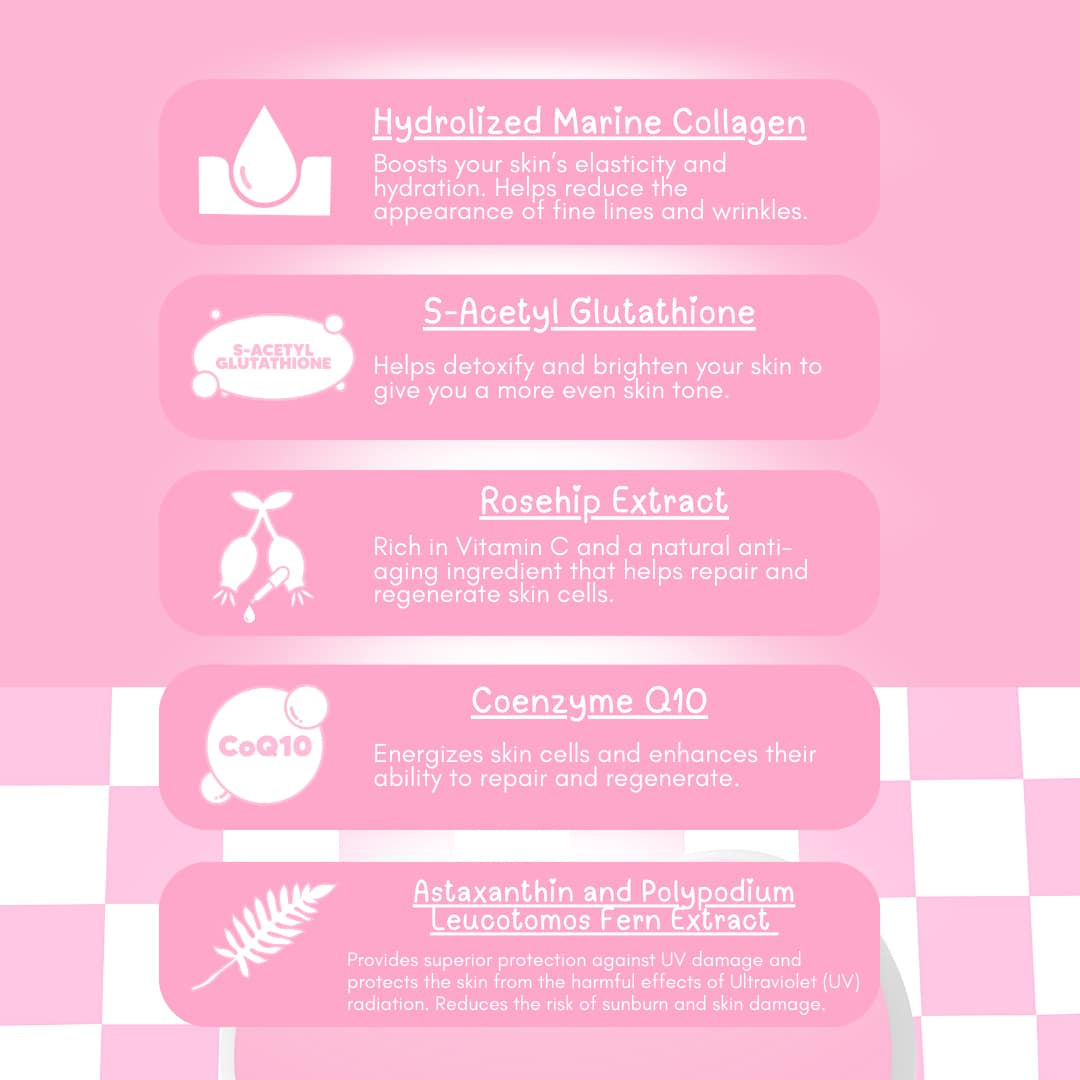 Dear Face Beauty Milk Strawberry Glutathione Drink 500g | Bini Beauty