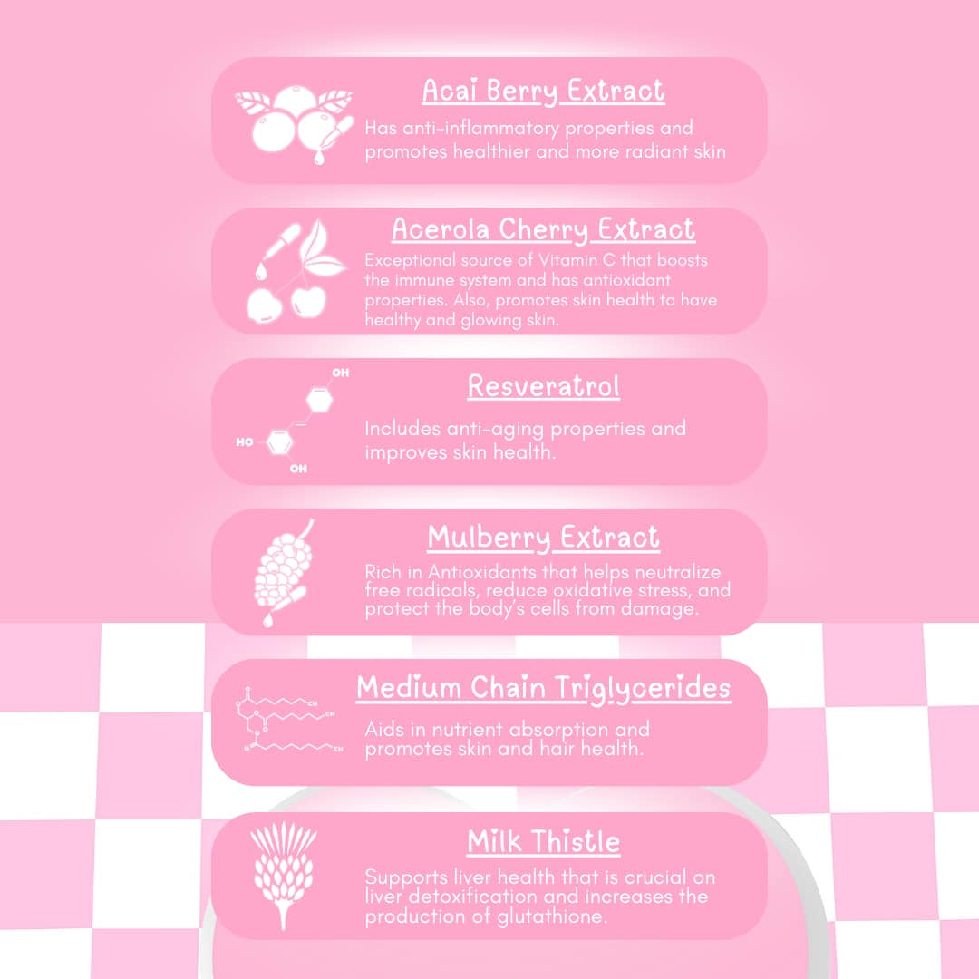 Dear Face Beauty Milk Strawberry Glutathione Drink 500g | Bini Beauty