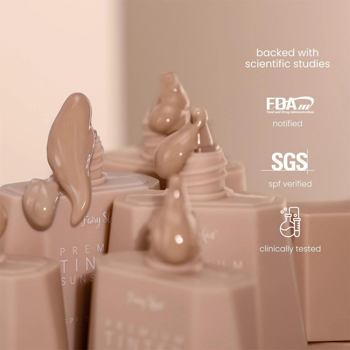 Fairy Skin Premium Tinted Sunscreen - backed with scientific studies