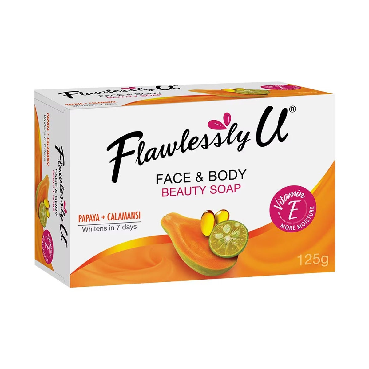 FlawlesslyU Face & Body Beauty Soap Papaya + Calamansi 125g
