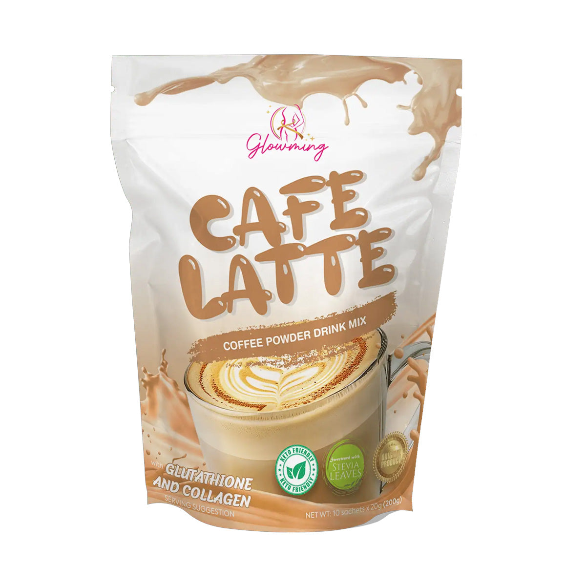 glutathione coffee Glowming Shape Cafe Latte by CC — Zero-Sugar Detox Drink – Bini Beauty