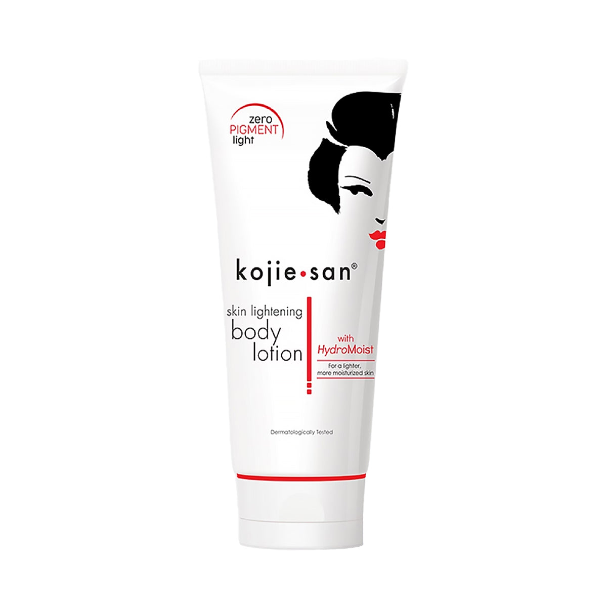 Kojie San skin lightening body lotion on a white background