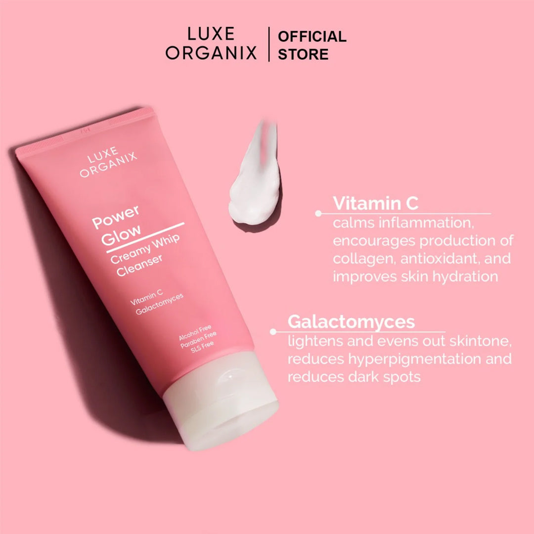 Luxe Organix Power Glow Vita Glow C Whip Cleanser | Bini Beauty
