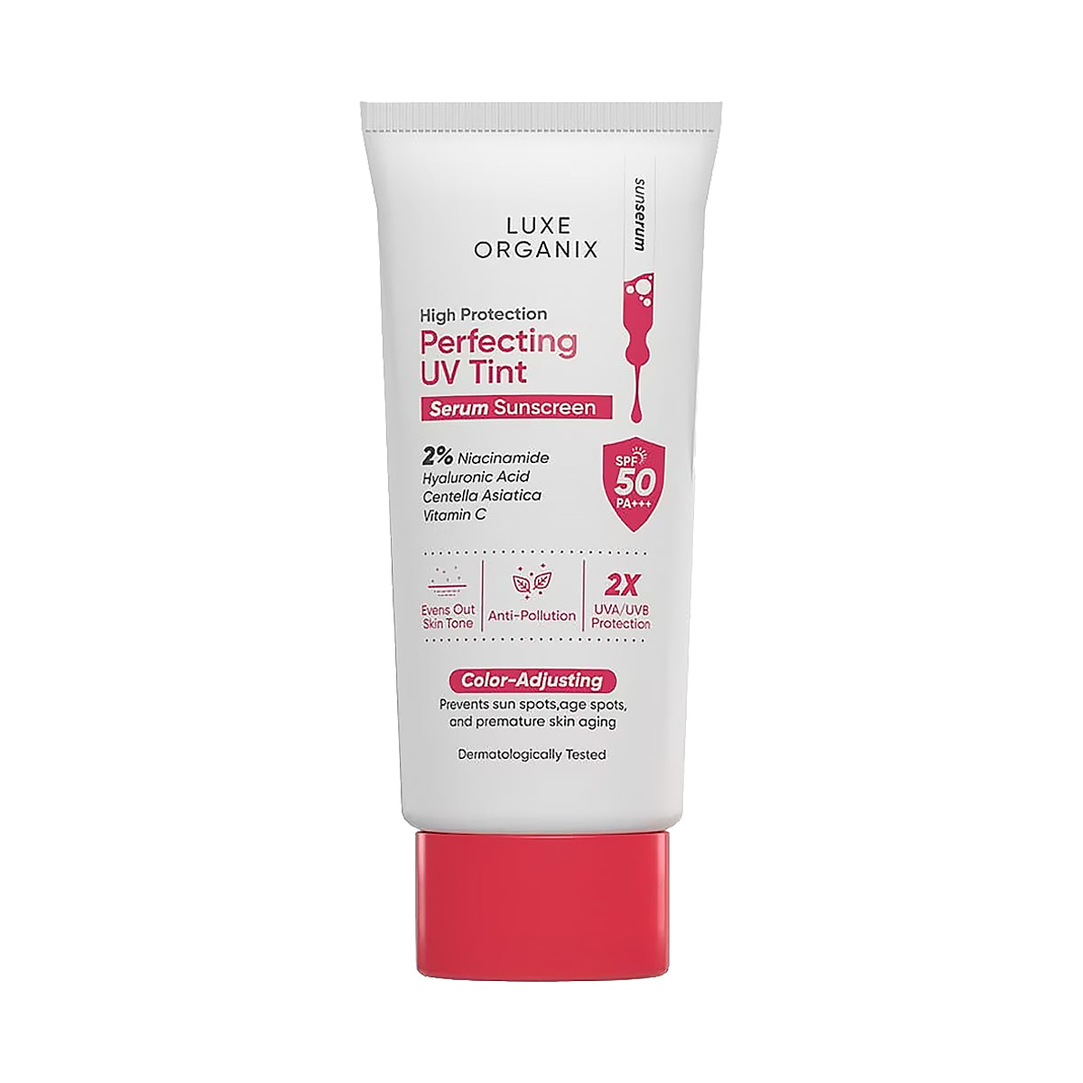 Luxe Organix High Protection Perfecting UV Tint Serum Sunscreen | Bini Beauty AU NZ