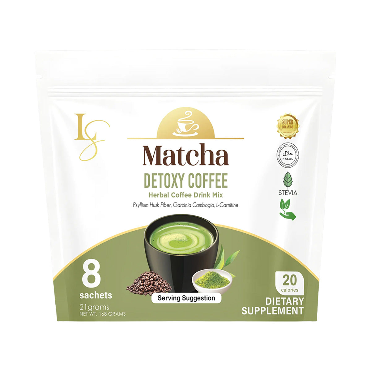 Luxe Slim Matcha Detoxy Coffee (21g x 8 Sachets)