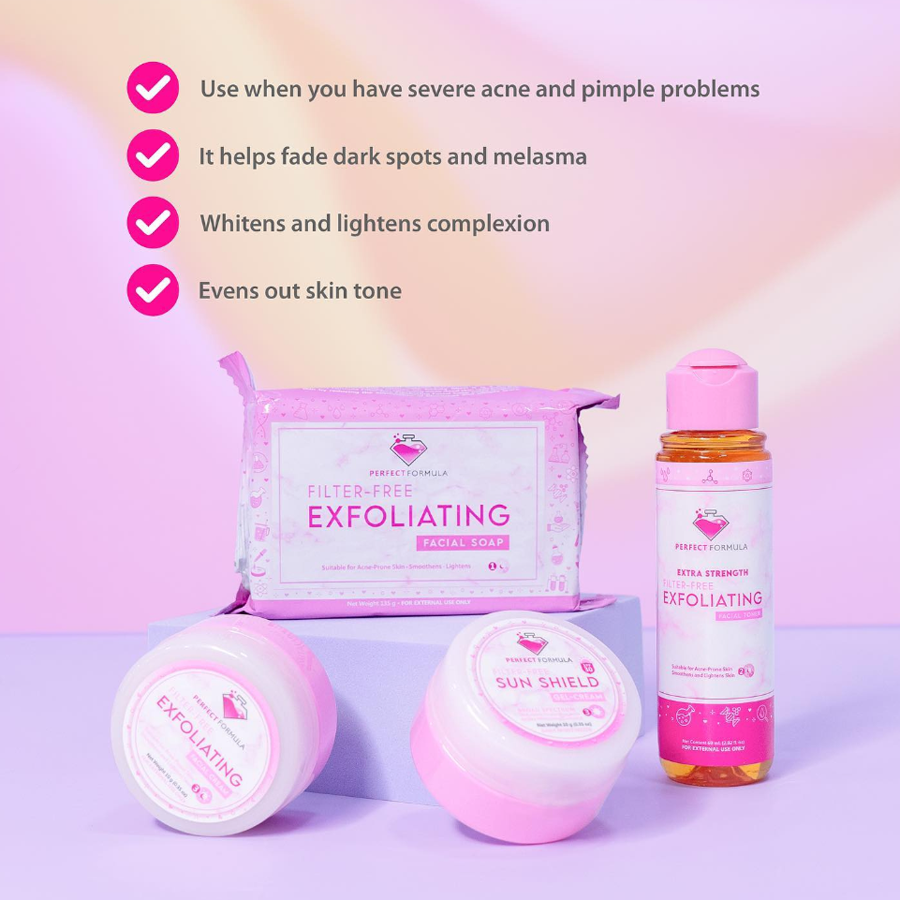 Perfect Formula Filter-Free Exfoliating Facial Set | Filipino Skincare NZ AU - benefits