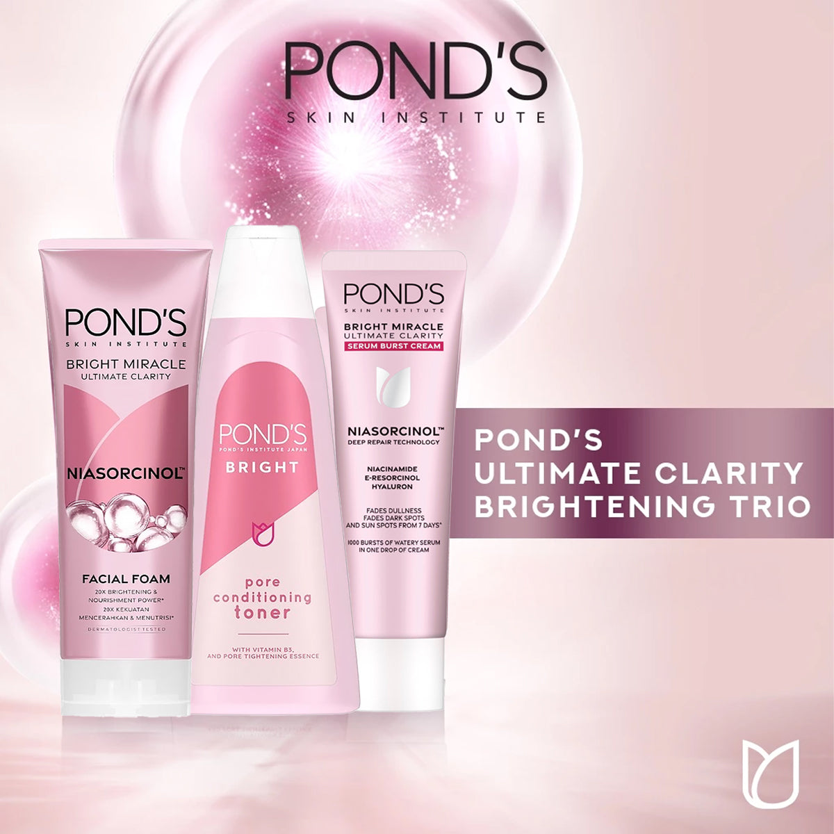 POND’S Ultimate Clarity Brightening Trio Bundle