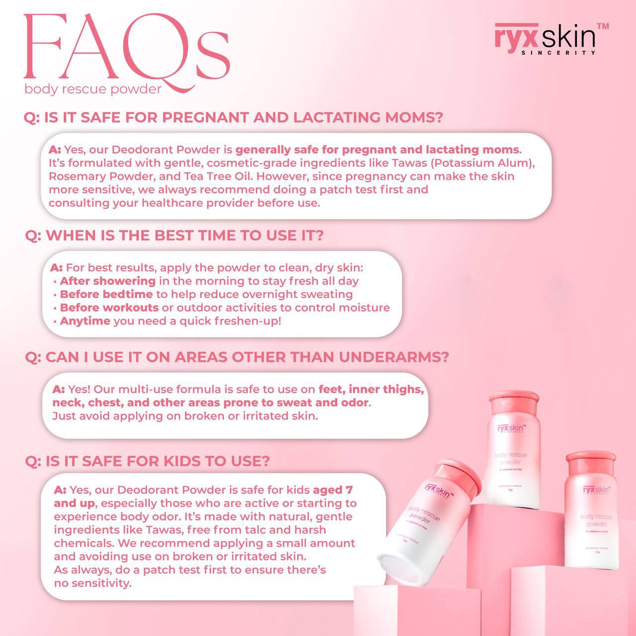 Ryx Skin Body Rescue Deodorant Powder 50g