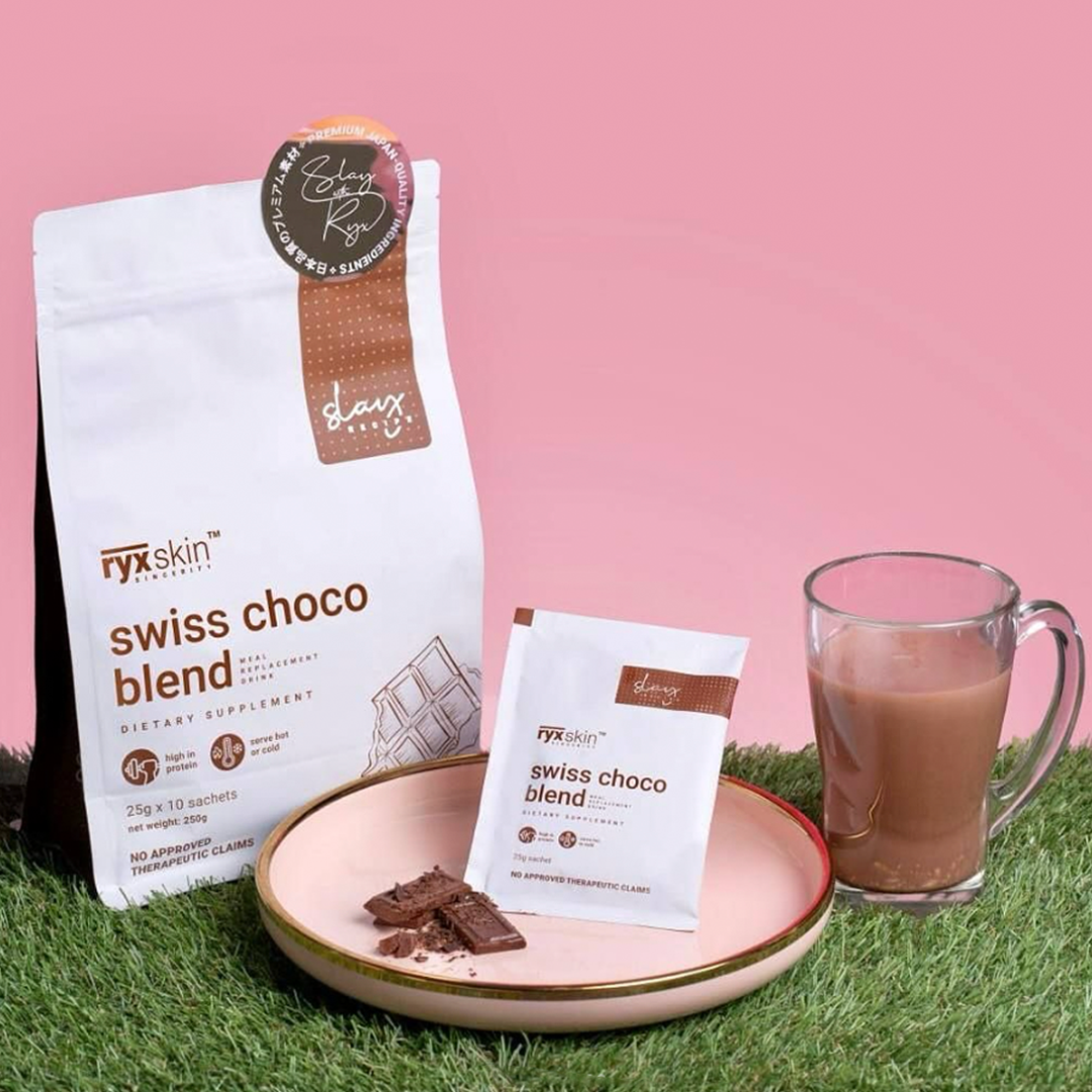 RYX Skin Swiss Choco Blend | Filipino Dietary Supplements NZ AU - Bini Beauty - lifestyle photo