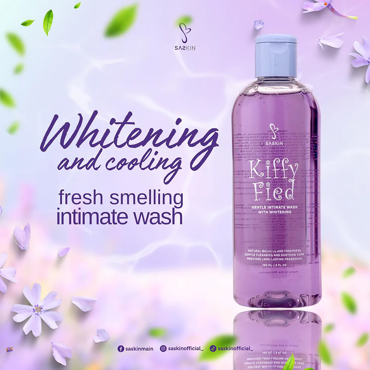 Saskin Kiffy Fied Gentle Wash with Whitening Intimate Wash
