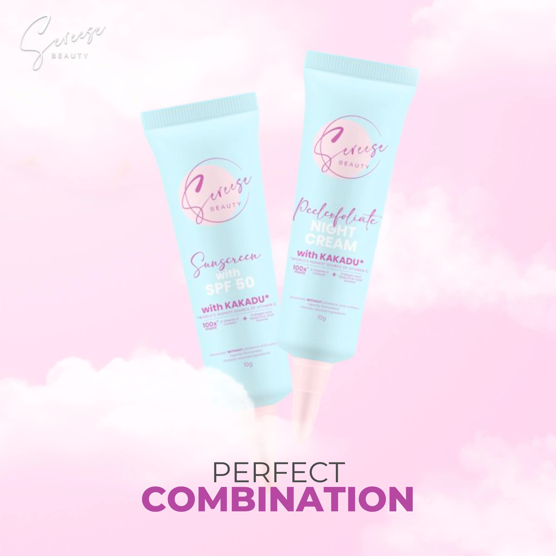 Sereese Beauty PeelExfoliate Set with Kakadu | Filipino Skincare NZ AU - sunscreen and night cream
