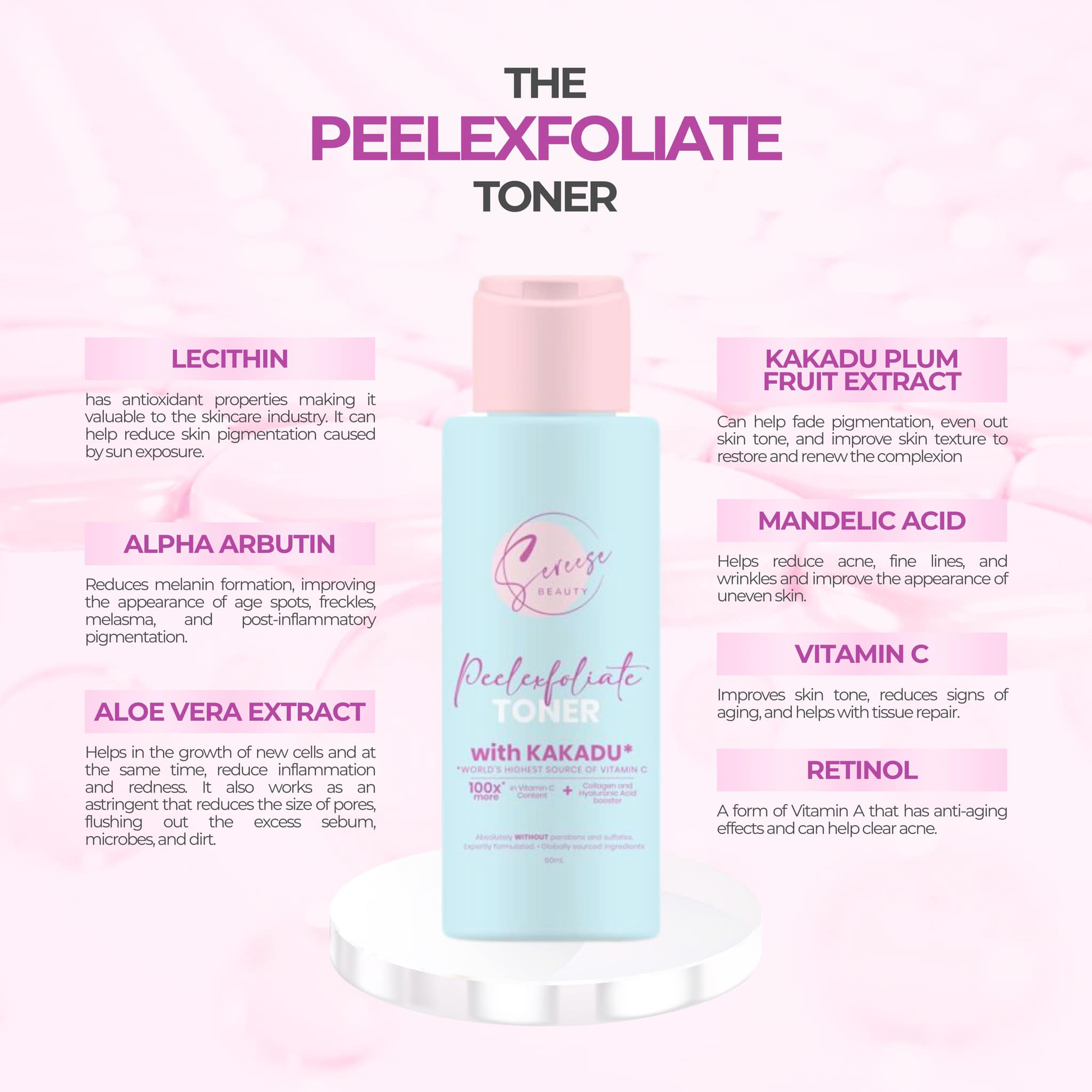 Sereese Beauty PeelExfoliate Set with Kakadu | Filipino Skincare NZ AU - toner