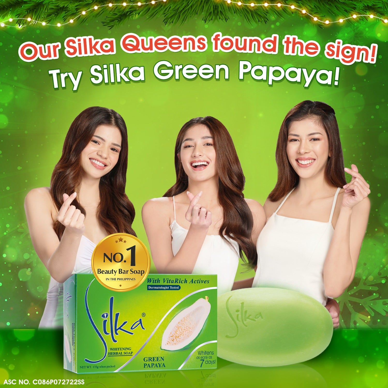 Silka Green Papaya Whitening Herbal Soap 135g