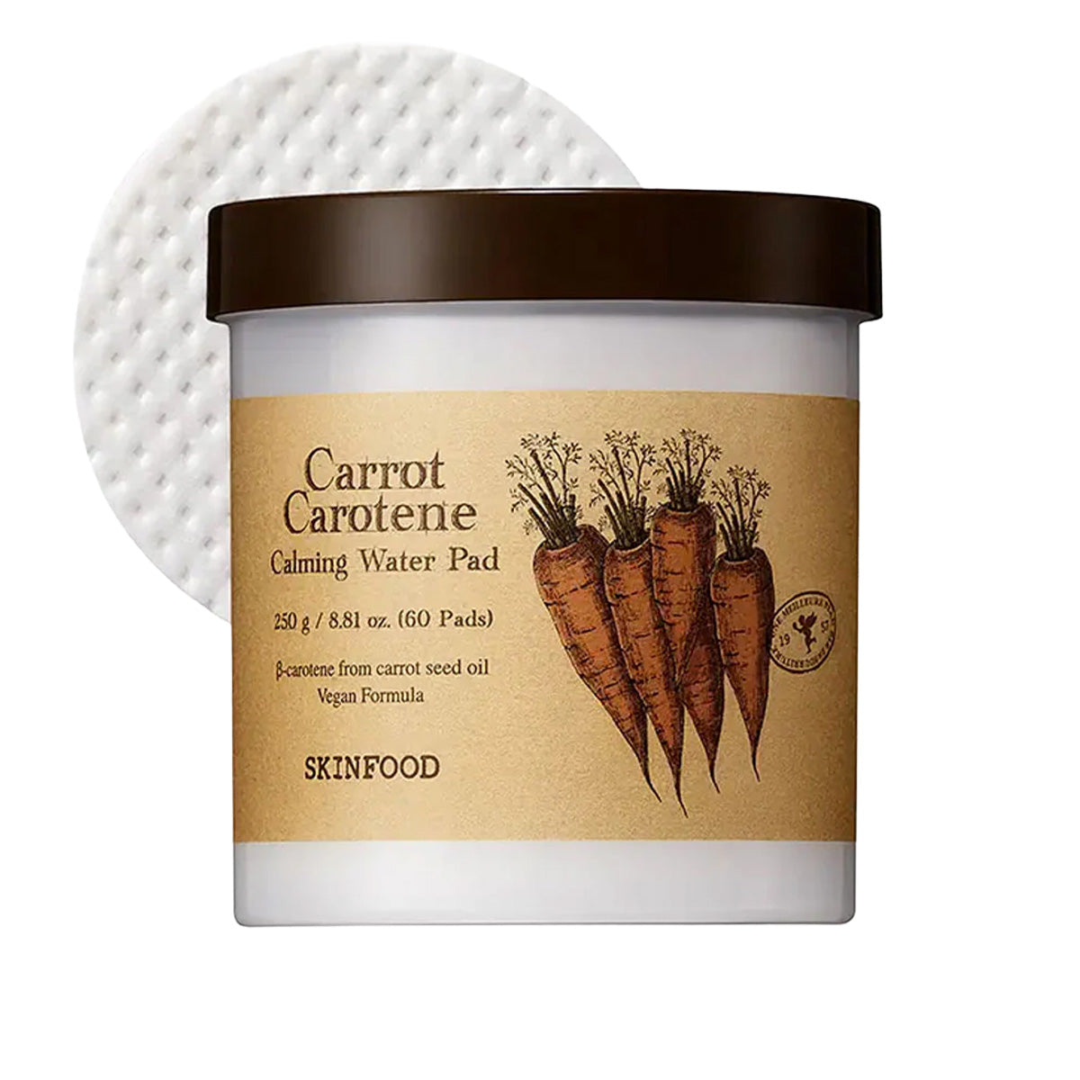 化粧水・ローション・トナー SKINFOOD CarrotCaroteneCalming WaterPad SKINFOOD Carrot Carotene Calming Water Pad – Hydrating Pads – Bini