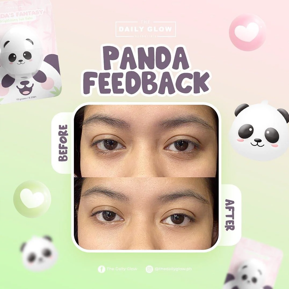 The Daily Glow Panda Fantasy Brightening Eye Balm | Filipino Skincare NZ AU - results
