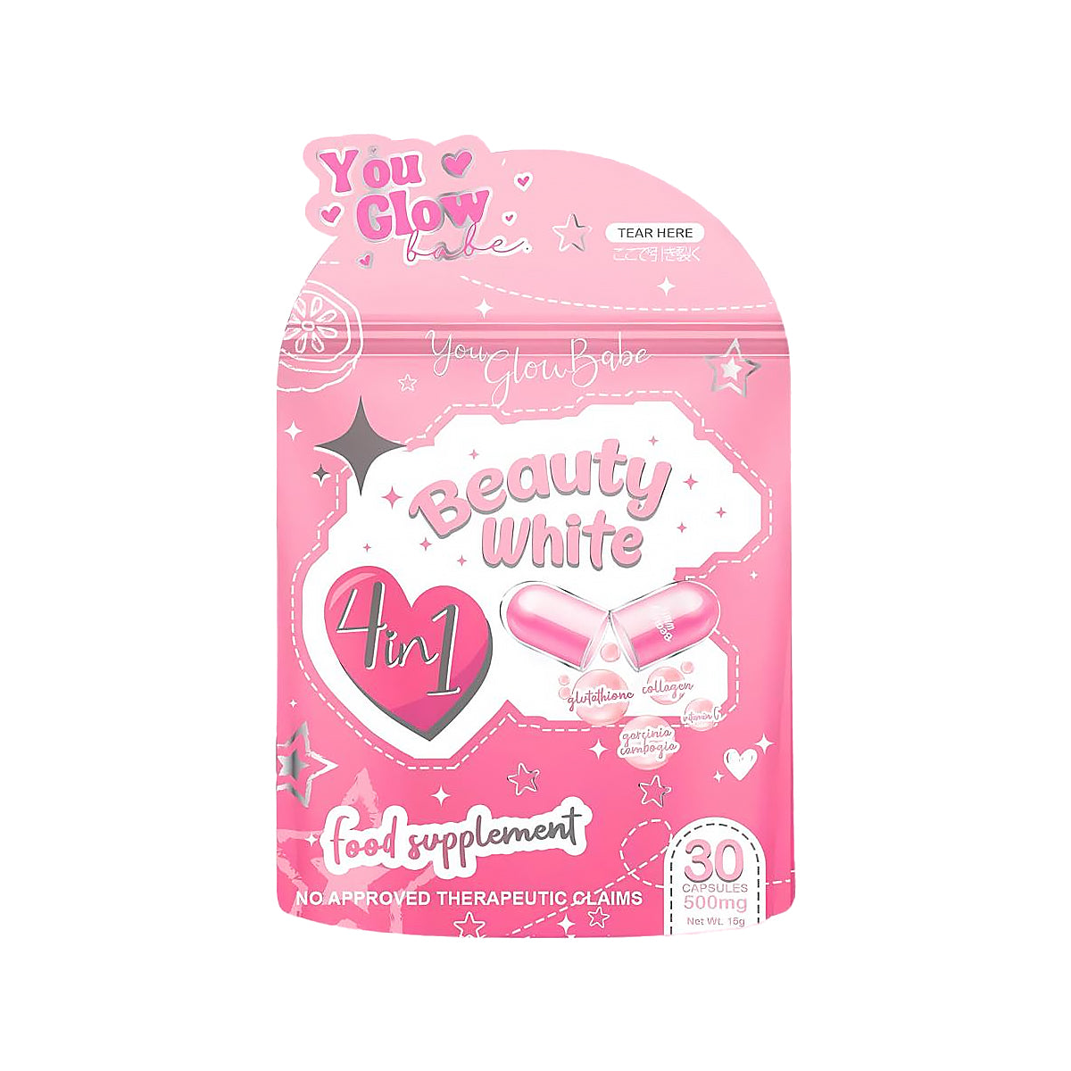 You Glow Babe Beauty White Glutathione Capsules NZ Bini Beauty You Glow Babe Beauty White Glutathione Capsules NZ Bini Beauty