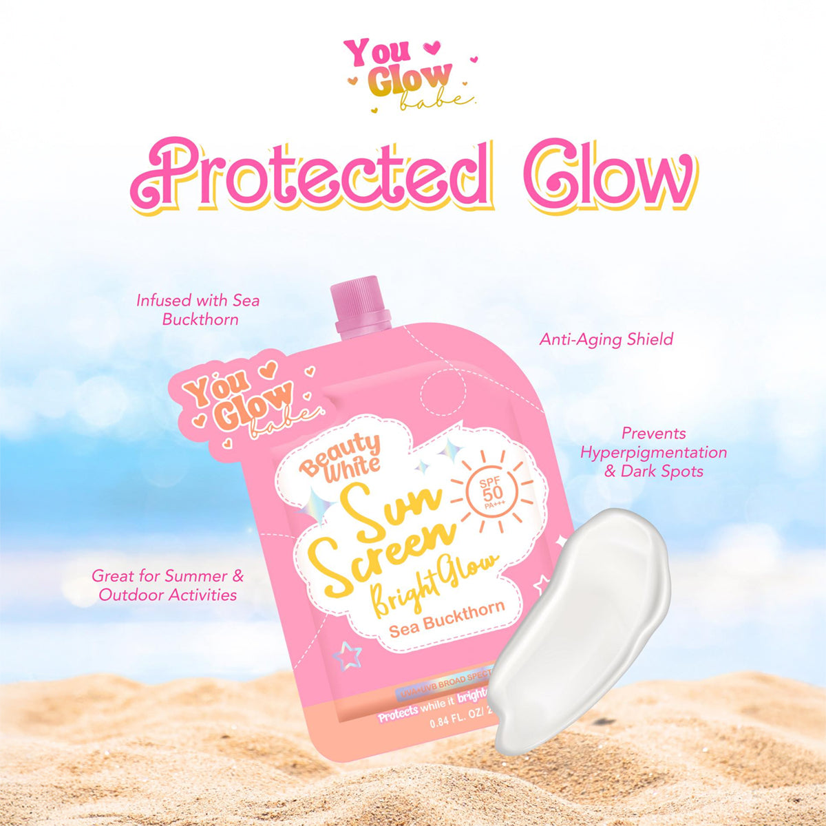 You Glow Babe Beauty White Sunscreen key features