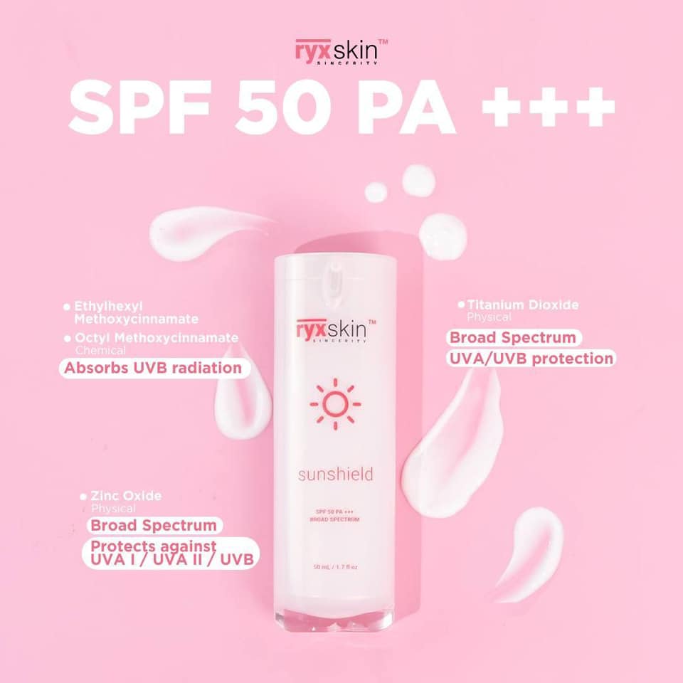 RYX Skin Sunshield SPF 50 PA+++ 50mL AU NZ - benefits