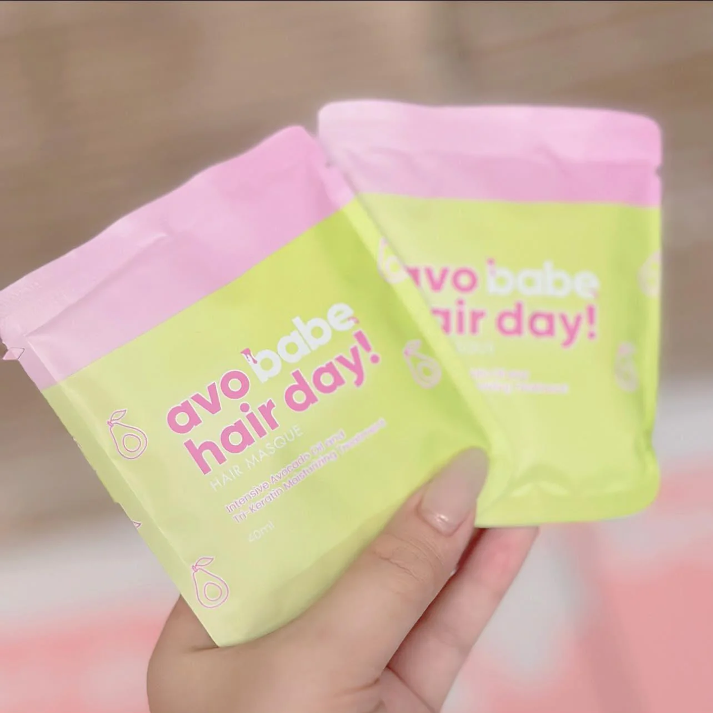 Babe Formula Avo-Babe Hair Day! Hair Masque 40mL Sachet Pack  - lifestyle photo