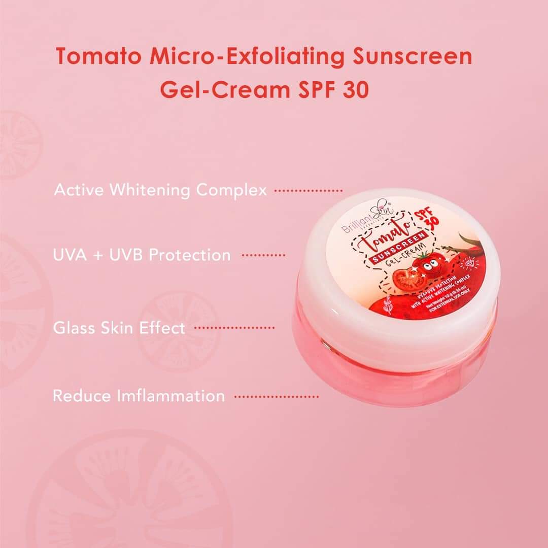 Brilliant Skin Tomato Micro-Exfoliating Facial Set Filipino Beauty NZ AU - sunscreen
