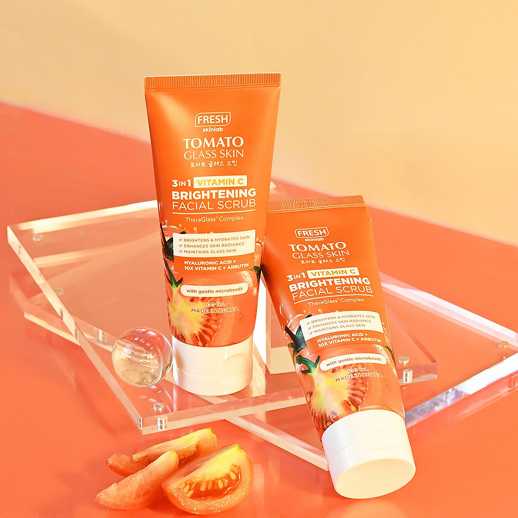 FRESH Skinlab Tomato Glass Skin 3-in-1 Vitamin C Brightening Facial Scrub 100ml