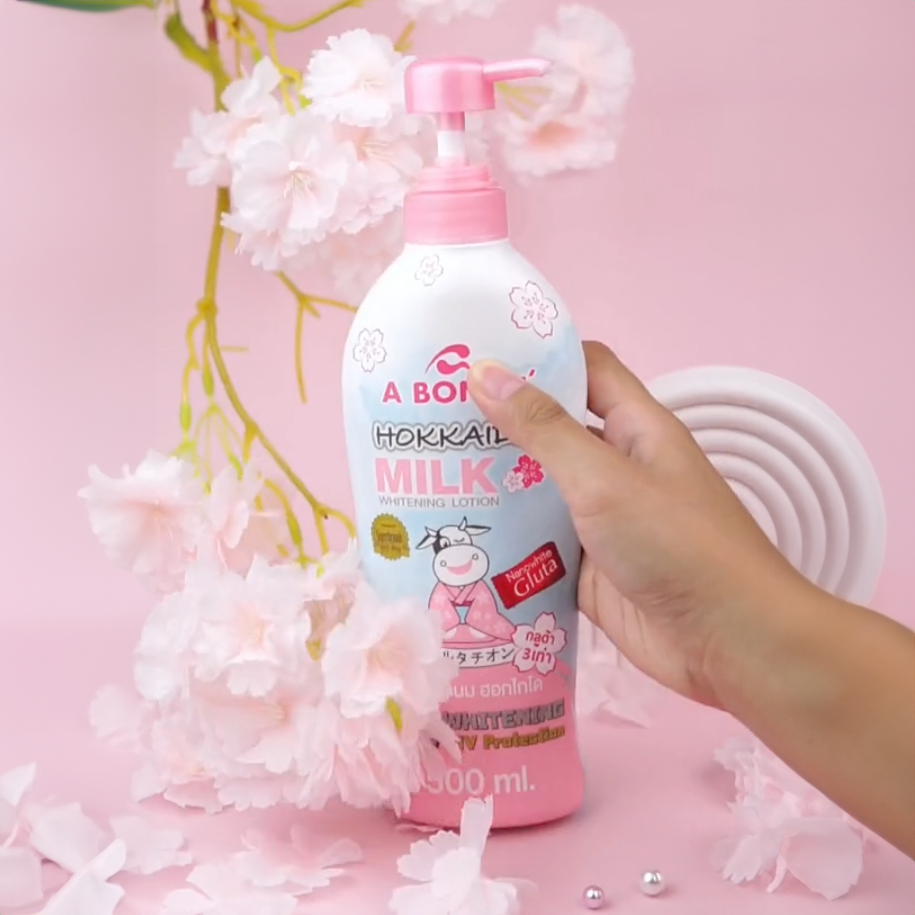 A Bonne Hokkaido Milk Whitening Lotion 500mL | Thai Skincare Products