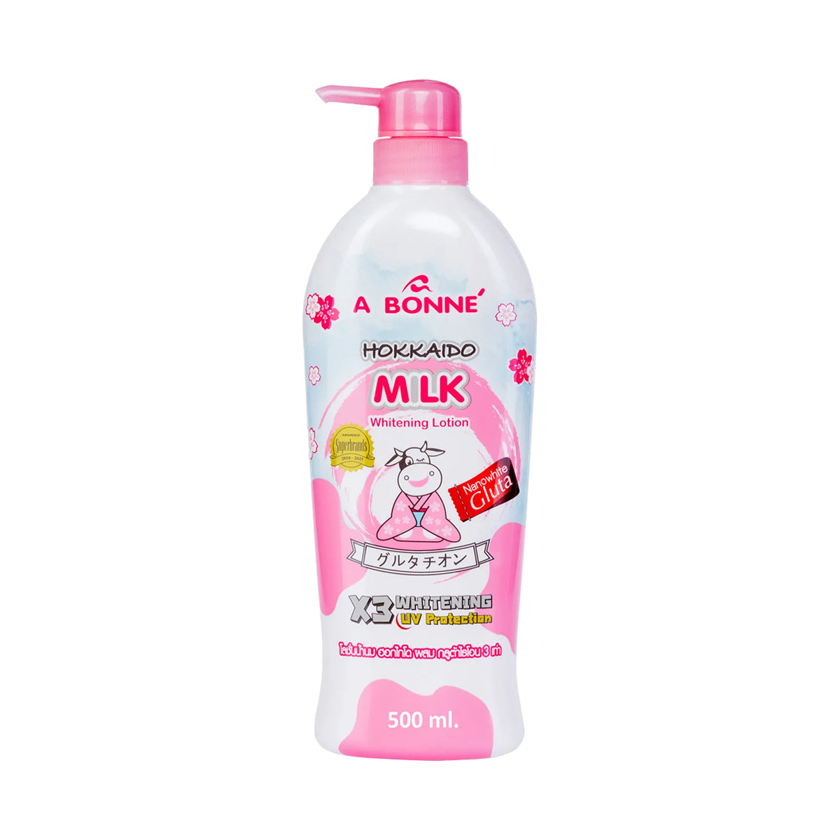 A Bonne Hokkaido Milk Whitening Lotion 500mL | Thai Skincare Products