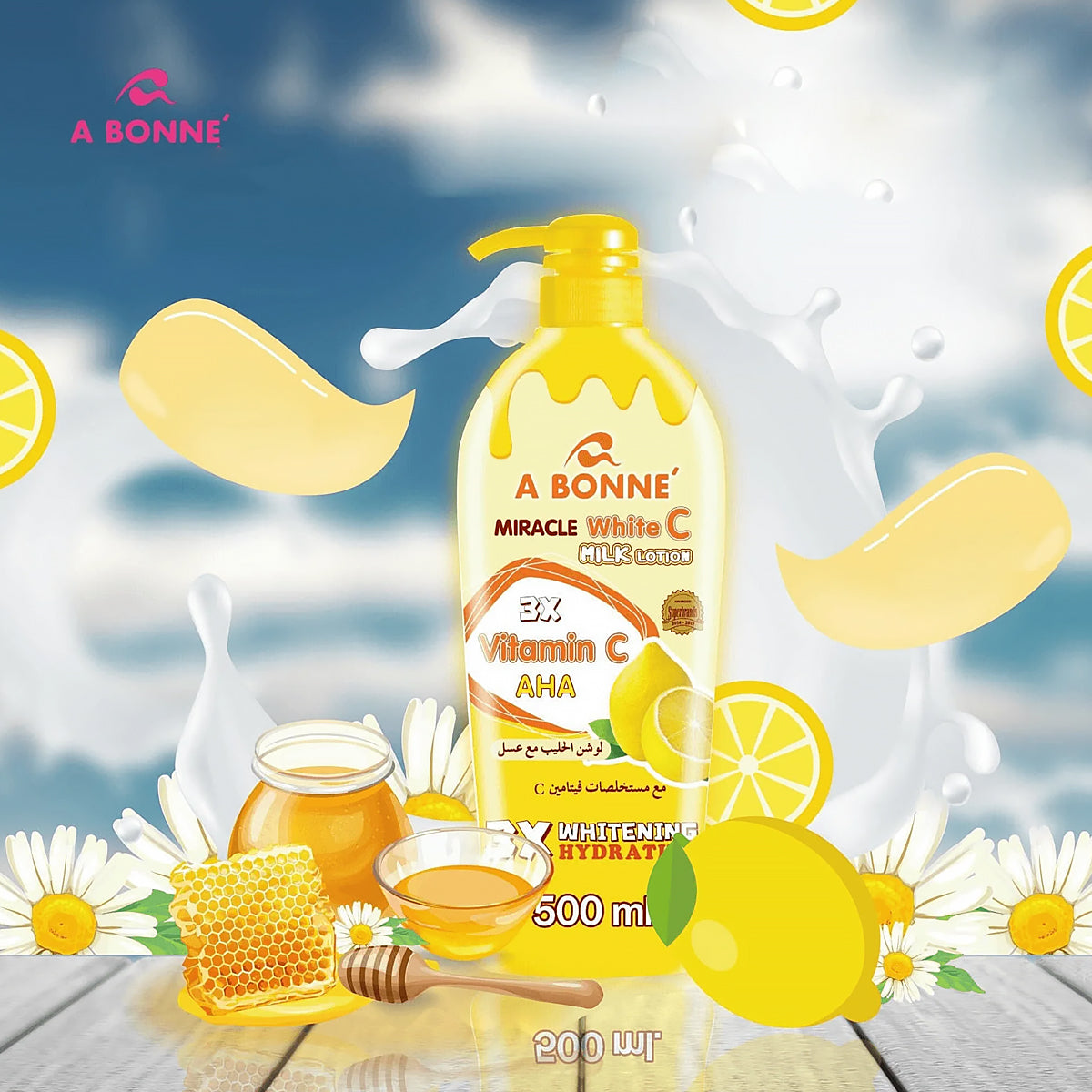 A Bonne Miracle White C Milk Lotion 500ml | Bini Beauty AU NZ