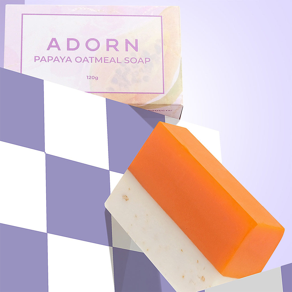 Adorn Papaya Oatmeal Soap 120g