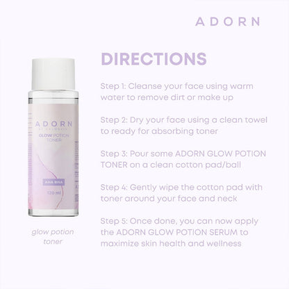 Adorn Glow Potion Toner 120ml | Bini Beauty AU NZ