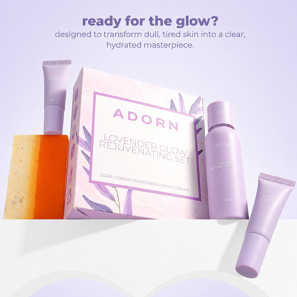 Adorn Lovender Glow Rejuvenating Set 4-Piece Kit