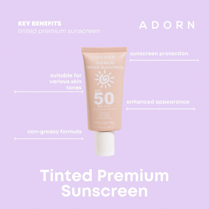 Adorn Premium Tinted Sunscreen SPF 50 PA+++| Filipino Skincare NZ