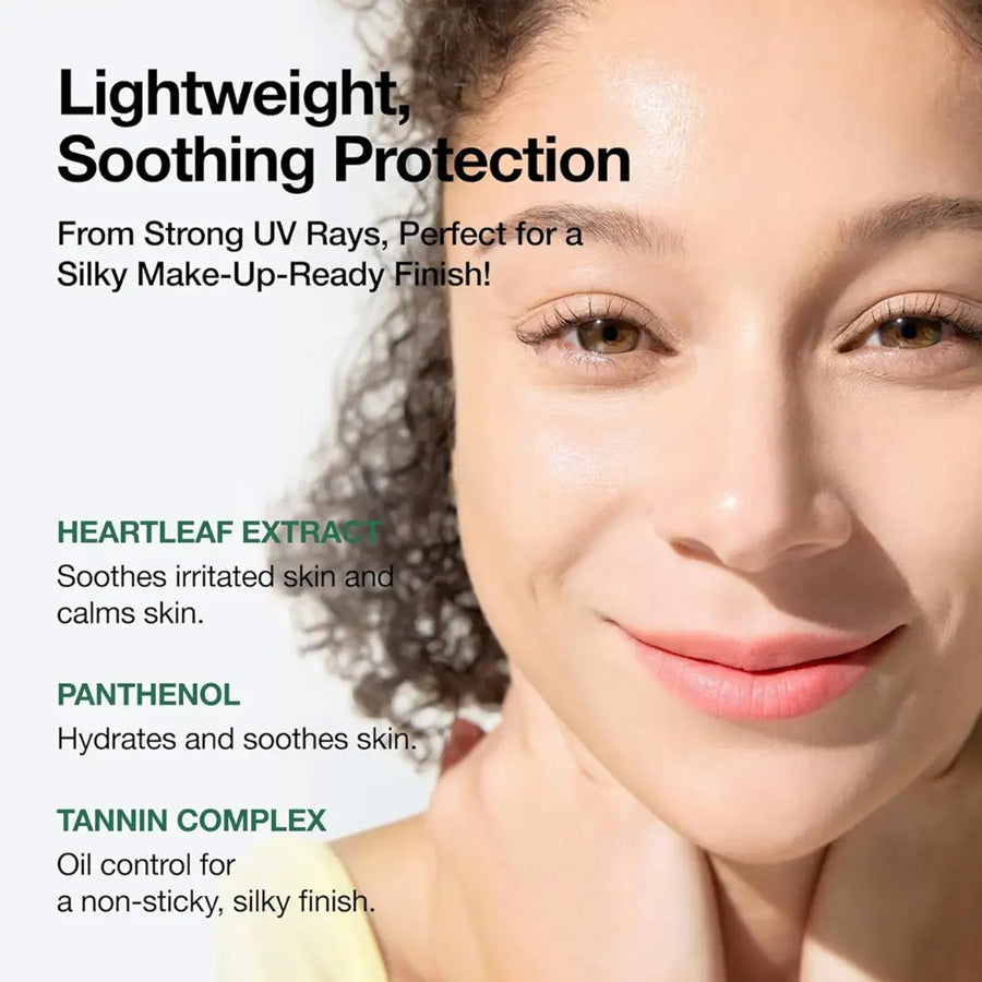 Anua Heartleaf Silky Moisture Sun Cream SPF 50+ PA++++ 50ml - key ingredients