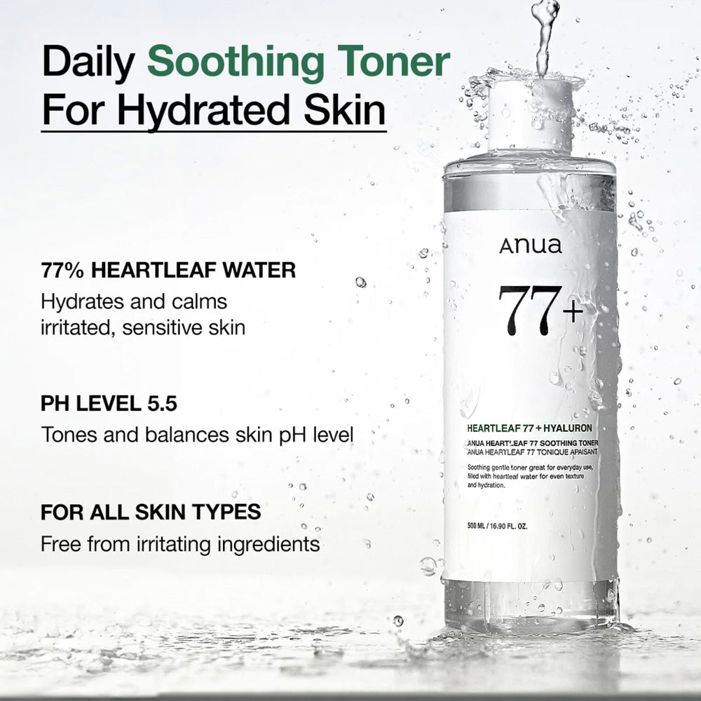 Anua Heartleaf 77% Soothing Toner 250ml key benefits