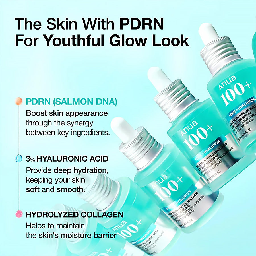 Anua PDRN Hyaluronic Acid Capsule 100 Serum 30ml - active ingredients