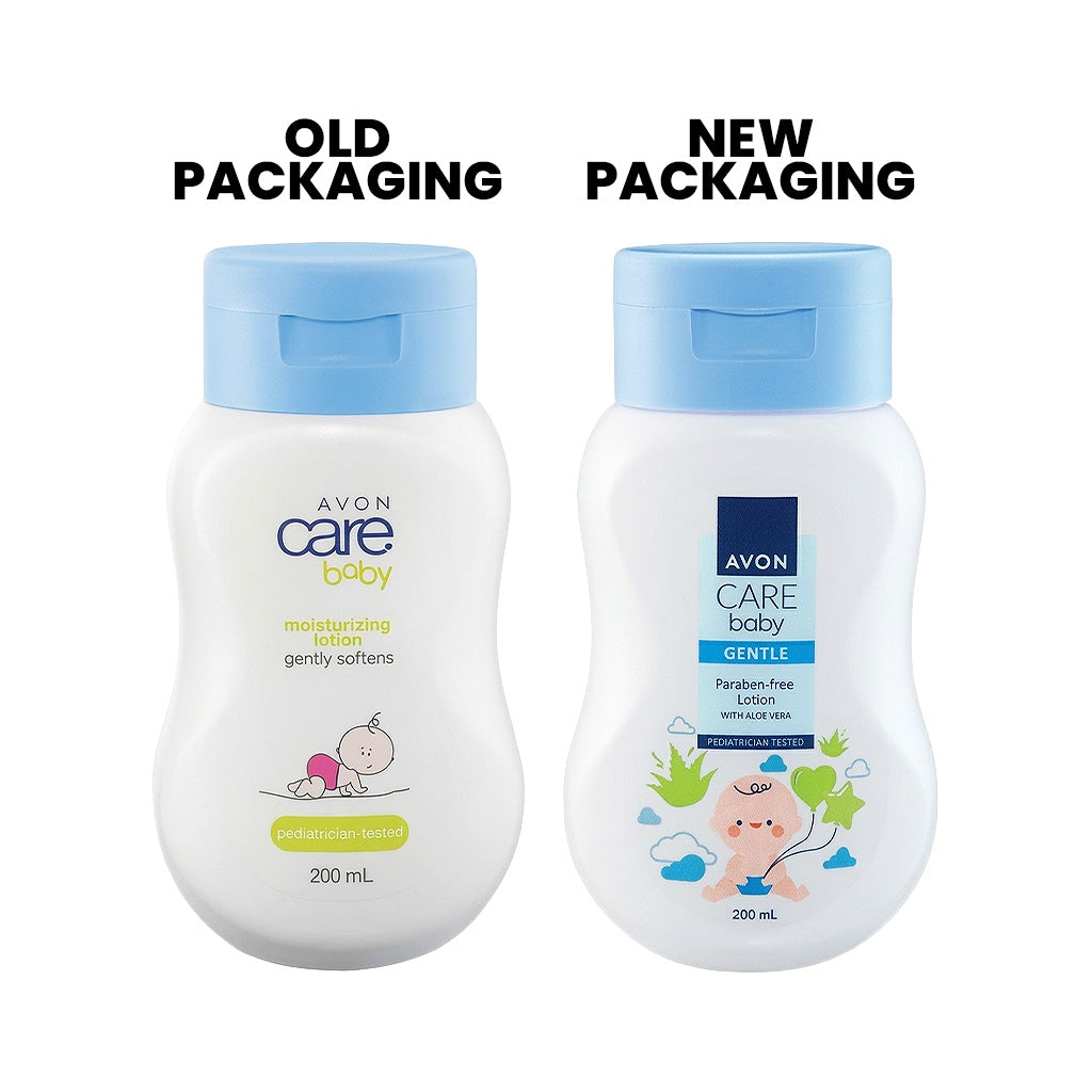 Avon Care Baby Gentle Paraben-Free Lotion with Aloe Vera 200ml Old & New Packaging