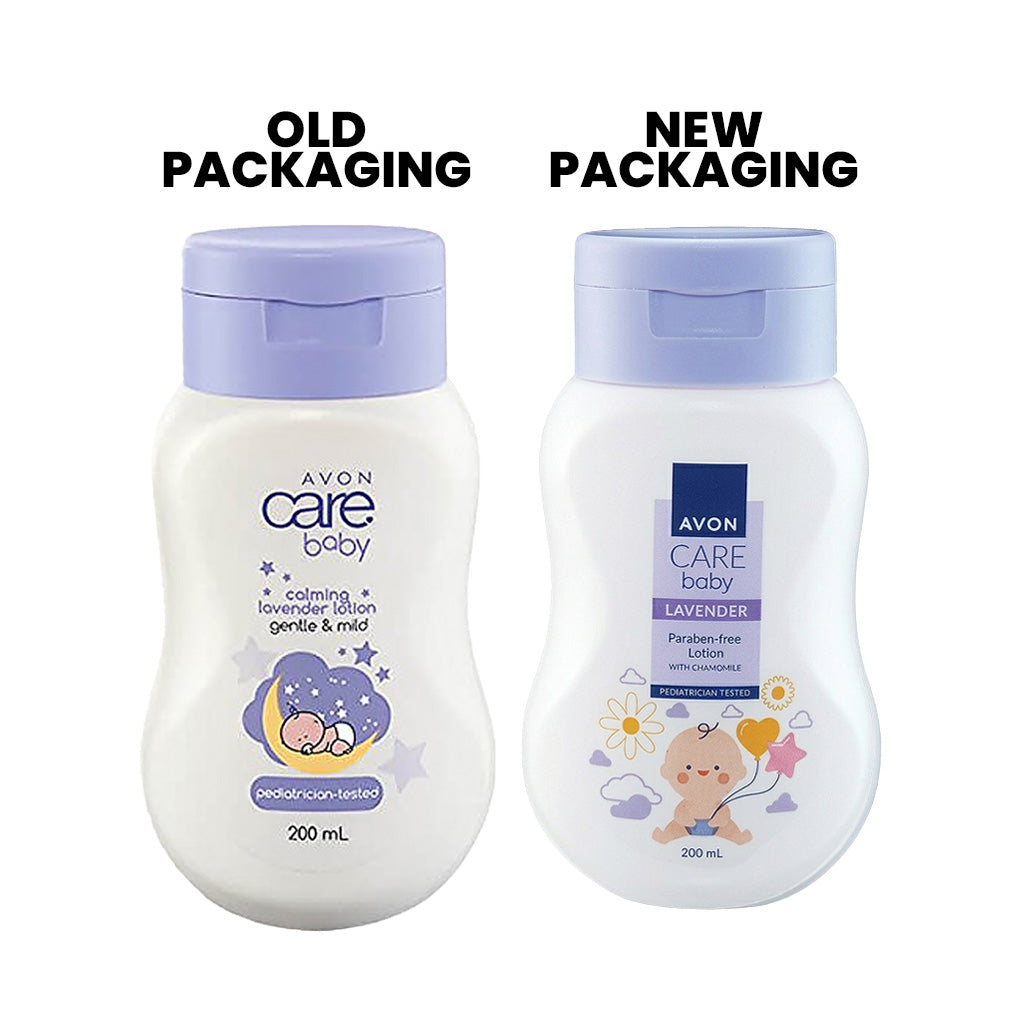 Avon Care Baby Lavender Paraben-Free Lotion with Chamomile 200ml Old & New Packaging