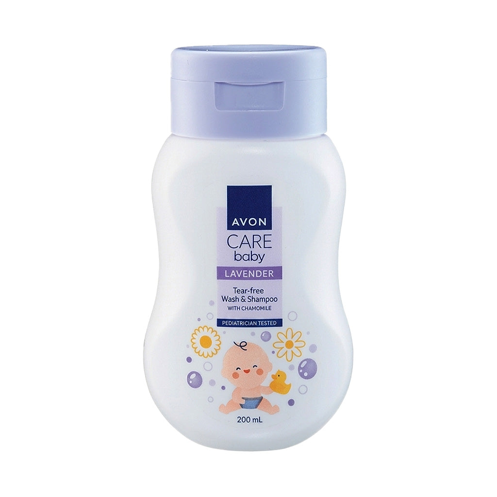 Avon Care Baby Lavender Tear-Free Wash & Shampoo with Chamomile 200ml New Packaging