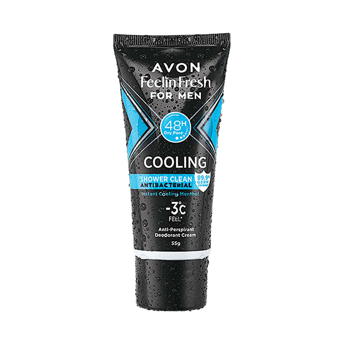 Avon For Men Feelin Fresh Quelch Cooling Antibacterial Anti-perspirant Deodorant Cream 55g