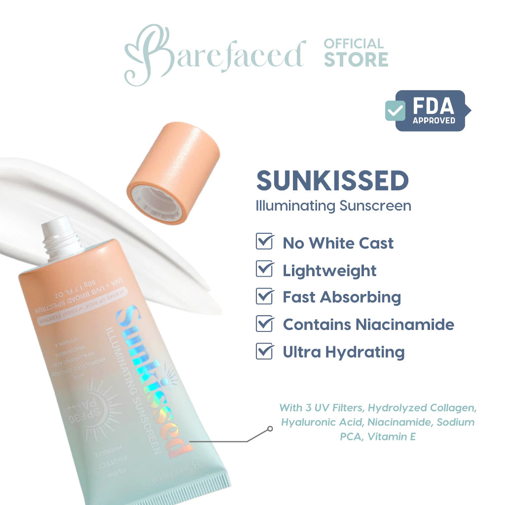 Barefaced Sunkissed Illuminating Sunscreen SPF50+ PA+++ | Bini Beauty AU NZ