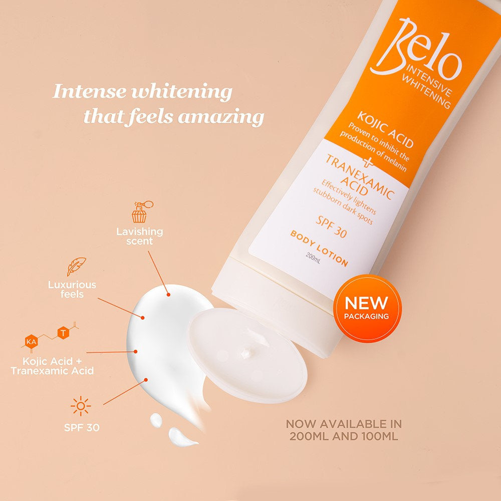 Belo Intensive Whitening Body Lotion 100mL AU NZ - benefits